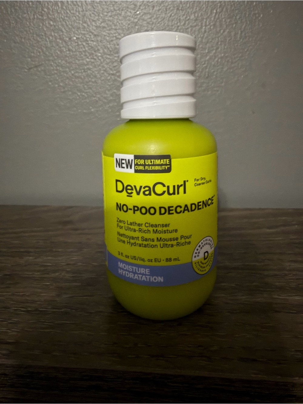DevaCurl No-Poo Decadence Moisture Cleanser -3oz Travel Size Brand New